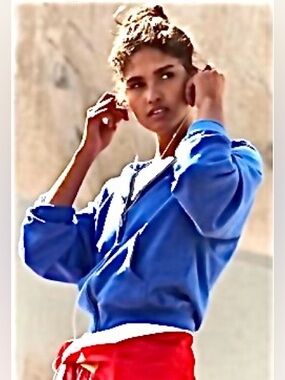 Free People FP Movement Out And About Zip Up Stellar Blue size Small